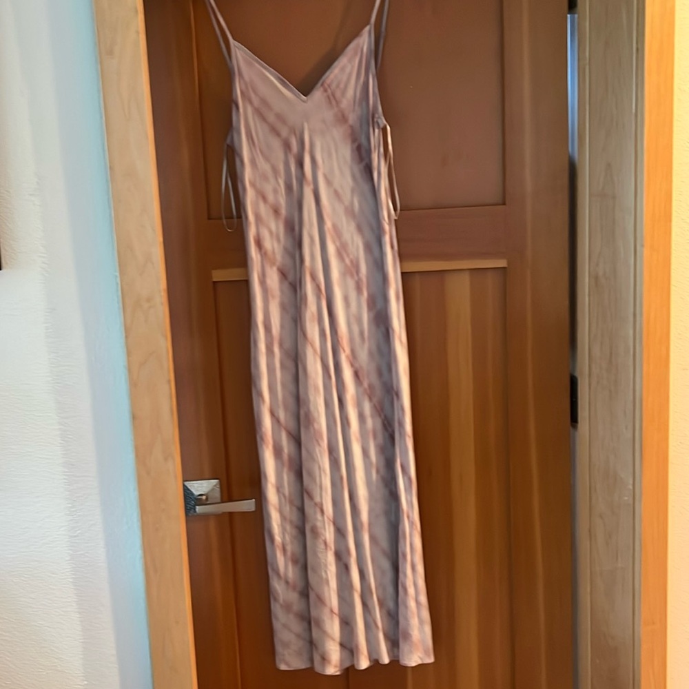 Bias cut rayon tie dye dress
